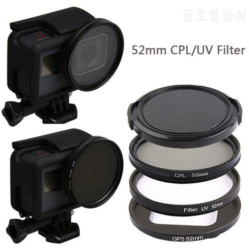 52mm UV Lens Filter Protection CPL Circular Polarizing Lens Filter For GoPro Hero 7 6 5 Black Go Pro Action Camera Accessories