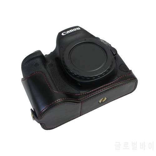PU Leather Camera Case Bag Cover For Canon EOS 6DII 6D Mark II 6D2 6DMII half Body With bottom Battery Opening