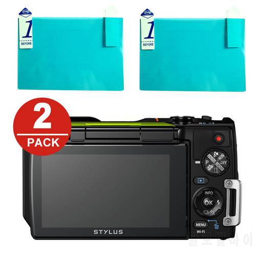 2x LCD Screen Protector Protection Film for Olympus Tough TG-870 TG-860 TG-850 TG-5 TG-4 TG-3 SZ-31MR SH-25MR SH-60 SH-1 SH-2