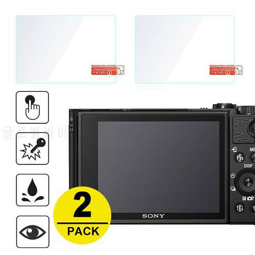 2x Tempered Glass Screen Protector for Sony RX100 II III IV V VA VI RX10 RX1 RX1R HX90V WX500 HX99 WX800 WX350 WX300 HX400 HX300