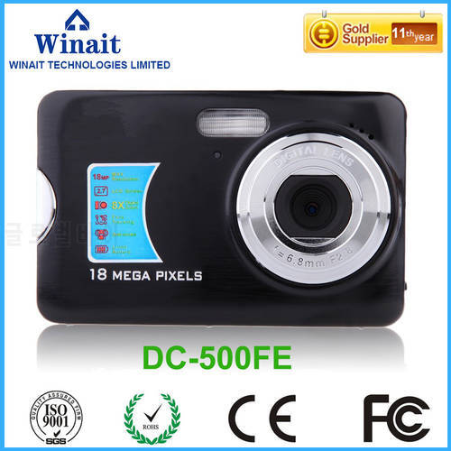 DC-500FE SD card up to 32GB Image Resolution 18.0 mega pixels 8X digital zoom