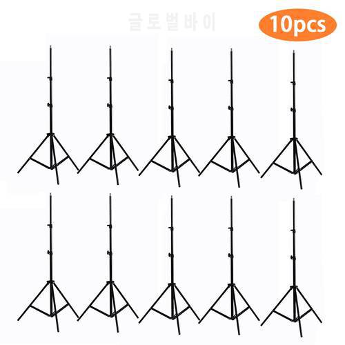 10 Pieces Professional Adjustable Light Stand Tripod With Flat Head For Photo Studio Flashes Photographic Lighting Softbox