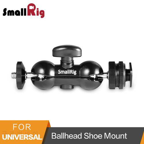 SmallRig Multi-function Double Ball Head Magic Arm with Shoe Mount & 1/4 Screw for Monitors Led Light - 1135