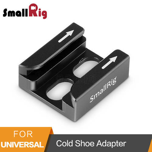 SmallRig Cold Shoe Adapter with Two Secure Bending Compatible For Universal Camera Accessories with 1/4