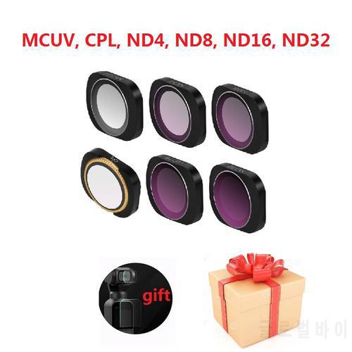 For OSMO Pocket 2 Camera Filter MCUV CPL ND 8 4 16 32 64 ND-PL Density Filters Set For DJI Osmo Pocket Glass Lens Accessories
