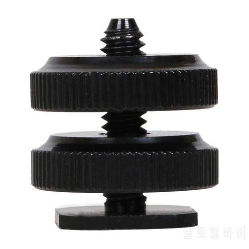 Metal Tripod Mount Hot shoe Adapter 1/4 inch Screw With Double Layer for Camera Tripod Head Microphone Mic Mount Bracket
