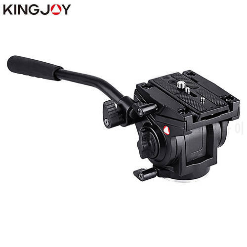 KINGJOY Official VT-3510 Video Tripod Head Camera Aluminum Stand Alloy Fluid Damping Holder Stativ Mobile Flexible Digital DSLR