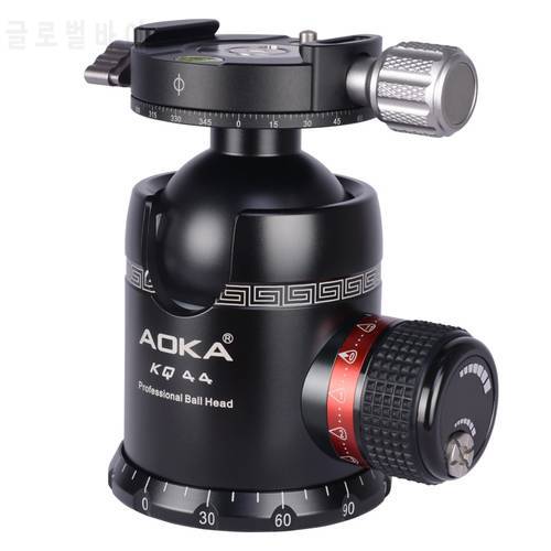 AOKA KQ44 max loading 30kgs professional dslr camera tripod ball head with quick release plate