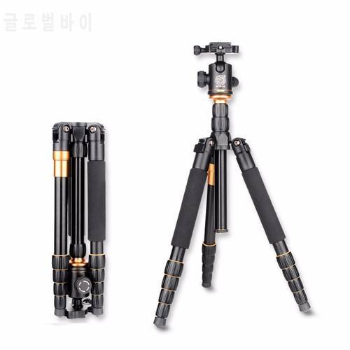 Eachshot Q666 Travel Camera Tripod With Q-02 360 Degree Swivel Fluid Head For Canon For Pentax For Sony For Olympus DSLR Camera