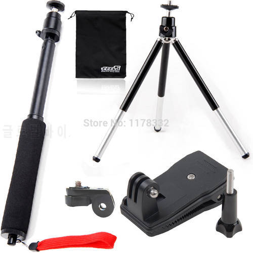 6in1 1set Action Cameras Monopod Stick/Clamp Mount/Tripod For Sony Action Cam HDR AS20 AS15 AS100V AS30V AZ1 AS200V