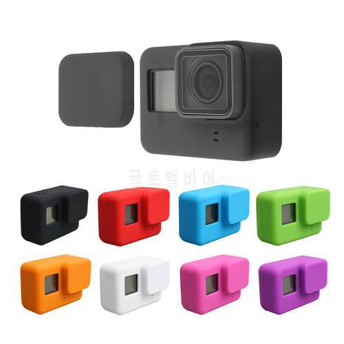 For GoPro Accessories Soft Silicone Protection Case Skin+Lens Cap Cover for Go Pro Hero 7 6 5 Black Edition Action Camera