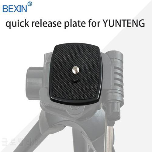 BEXIN Quick Release Plate Camera Plate Tripod Head Plate Adapter With 1/4 Screw For Yunteng Velbon 690 590 600 Camera Tripod