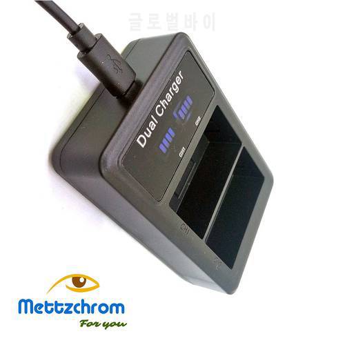 Mettzchrom Dual battery charger For CANON LP-E6 LP-E6N USB Dual battery charger 5D MARK 6D 80D 70D 60D 7D