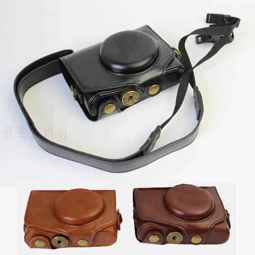 Portable PU Leather case Camera Bag Cover for Canon SX740 SX740HS SX720HS SX720 SX730HS SX730 pouch With Shoulder Strap