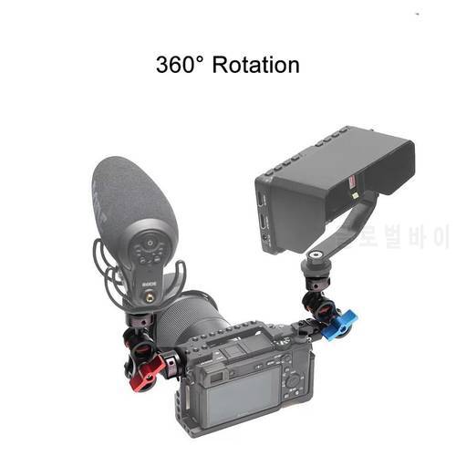 Magic Arm Mount Adapter Dual Ball Heads Quick Release Articulating 1/4