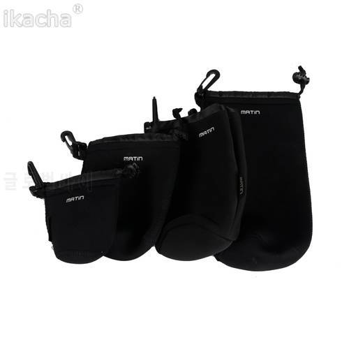 Waterproof Universal Matin Neoprene Soft Video Camera Lens Pouch Bag Case Full Size S M L XL For Canon Nikon Sony Black