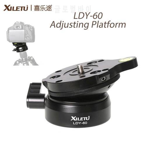 XILETU LDY-60 Aluminum Alloy Adjusting Platform for Tripod Monopod Semisphere Base Panoramic Head Photography Accessory