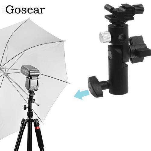 Gosear Professional Universal E Type Camera Flash Speedlite Mount Stand Bracket Holder with Umbrella Mounting Socket Accessories