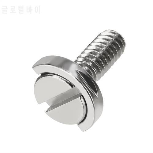 1pc Sliver D-Ring Adapter 17mm Screws Stainless Steel 1/4 Inch D-Ring Screw For Camera Tripod Quick Release Plate Mayitr