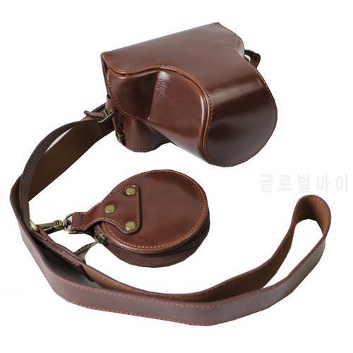 Portable PU leather case Cover Camera Bag for Fujifilm Fuji X-A5 XA5 XA20 X-A20 with 15-45mm lens With Bottom Battery Opening