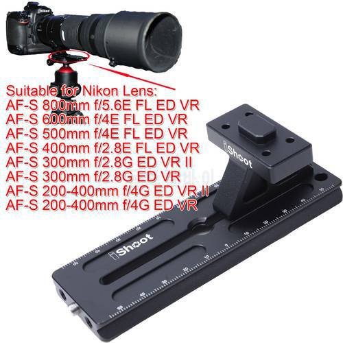 Lens Collar Foot Tripod Mount Ring Stand Base + Camera Quick Release Plate for Nikon Long Lens AF-S 400mm f/2.8E FL ED VR