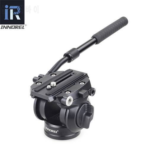 INNOREL H70 Panoramic Video Hydraulic Fluid Tripod Head for Camera Tripod Monopod Slider Stabilizer with Quick Release Plate