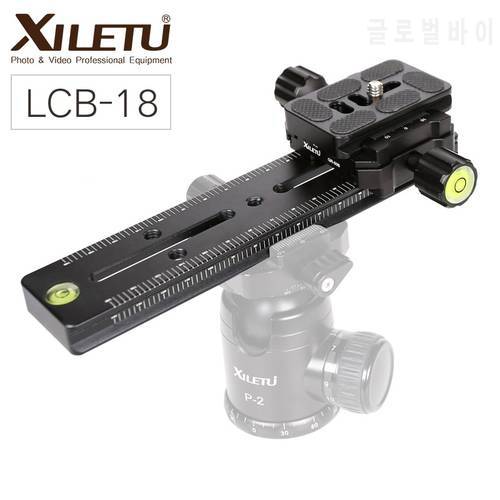 XILETU LCB-18B Camera Track Dolly Slider Clamp Professional Tripod Head Rail Dolly for DSLR Video Camcorder DV Filmmaking Track