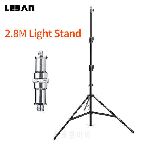 Improved 2.8 Meter / 9 ft Heavy Duty Impact Air Cushioned Video Studio Light Stand,Telescopic Support in the Middle,More Stable