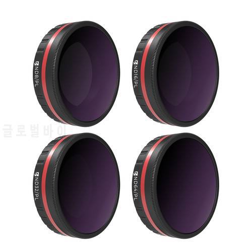 Freewell Bright Day-4K Series – 4Pack ND8/PL, ND16/PL, ND32/PL, ND64/PL Camera Lens Filters for DJI Osmo Action Camera