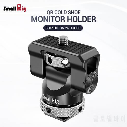 SmallRig Quick Release Camera Monitor Holder EVF Mount Rig Swivel 360 Degree & Tilt 140 Degree Monitor Clamp with Cold Shoe 2346