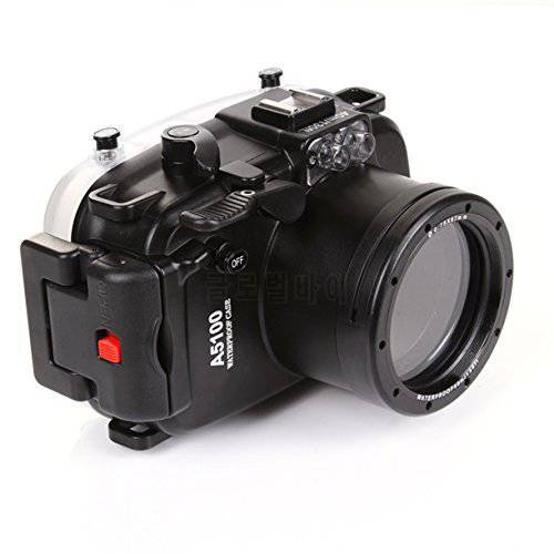 Scuba 40 meters 130ft Diving Housing Underwater Waterproof Camera Case For Sony A5100 with 16-50mm Lens Camera