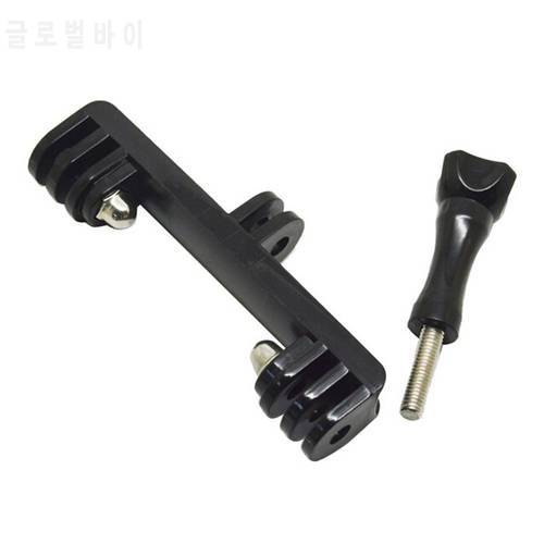 Double Bracket Bridge Expansion Adapter action camera tripod Mount Dual Connector + Screw for Gopro Hero 8/7/6/5/4/3/3+