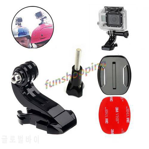 Vertical Surface J-Hook Buckle Mount adapter+screw+Flat Adhesive Mount for Gopro Go pro Hero 6/5/4/3/3+2/1 Xiaomi yi Accessories