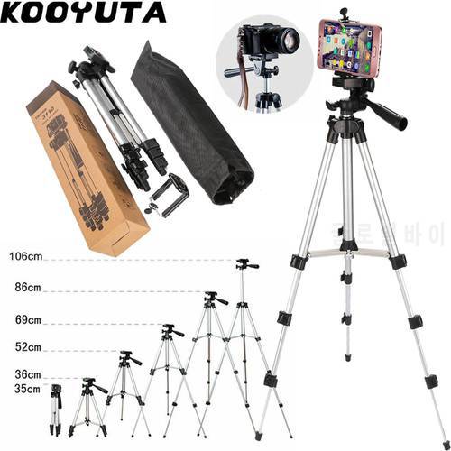 KOOYUTA Professional Aluminum Camera Tripod Stand Holder Phone Holder Nylon Carry Bag for iPhone Smartphone Four Floor High