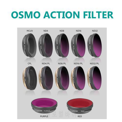 OSMO Action CPL MCUV ND4/8/16/32 ND-PL Filters set Lens Filter for For DJI Osmo Action Gimbal Camera Accessories