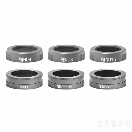 Freewell Budget Kit -6Pack ND4, ND8, ND16, CPL, ND32/PL, ND64/PL Filters E-Series Compatible with DJI Mavic Air