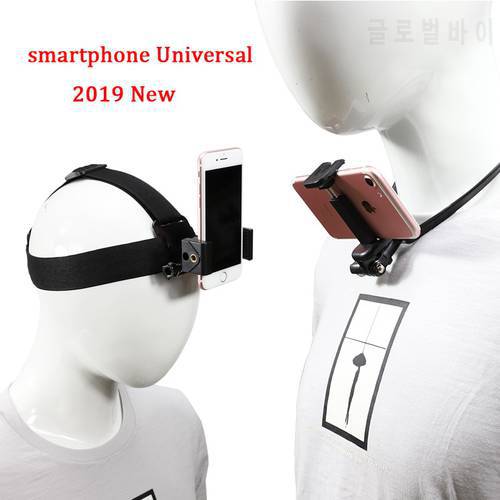 For Iphone Huawei Xiaomi head fixed first angle shooting bracket Mount head-mounted hanging neck mobile phone holder Accessories