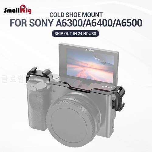 SmallRig Cold Shoe Relocation Mount for Sony A6100 / A6300 / A6400 / A6500 w/ 2 cold Shoe Mount For Microphone DIY Options 2334