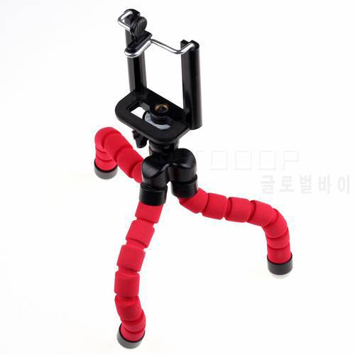 Elistooop Universal Mobile Phone Stand Flexible Octopus Tripod Bracket Phone Holder for Car Bicycle Selfie Camera for iPhone