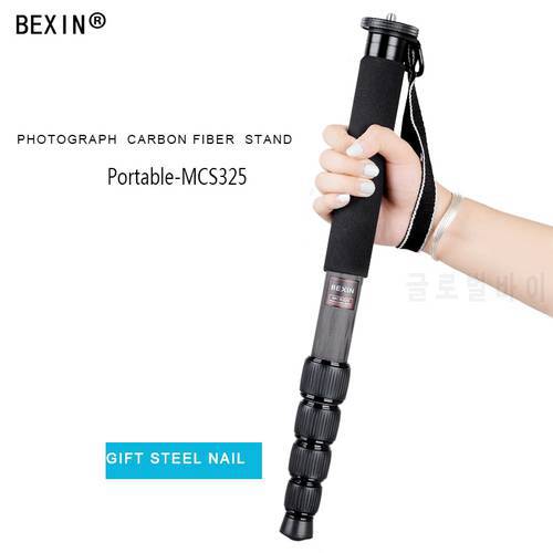 BEXIN Monopod Retractable Lightweight Retractable Carbon Fiber 1650mm Height Camera Monopod for Canon Nikon Sony Pentax DSLR