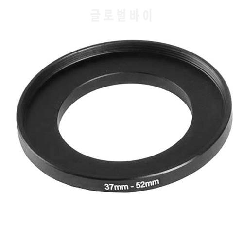 37mm-52mm 37-52 mm 37 to 52 Step Up Lens Ring Adapter Filter Metal Black Shipping Support