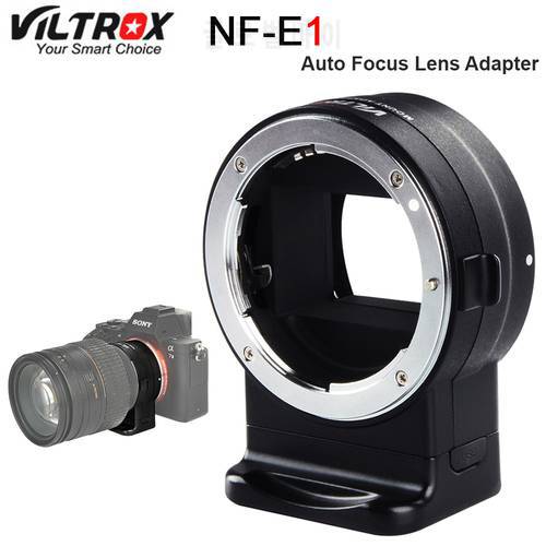 Viltrox NF-E1 Auto Focus Lens Mount Adapter for Nikon F-Mount Series Lens for Sony E-Mount Camera Lens Ring Adapter