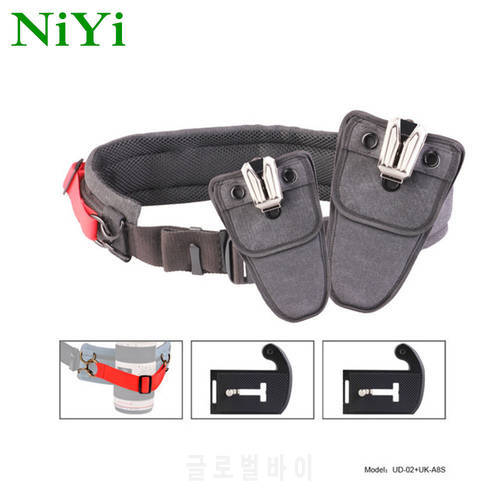 UDK-22S/11D Multifunctional Strap Grip with Holder Buckle Metal Removable Cushion Tripod Holster for Canon Nikon 2 DSLR Cameras