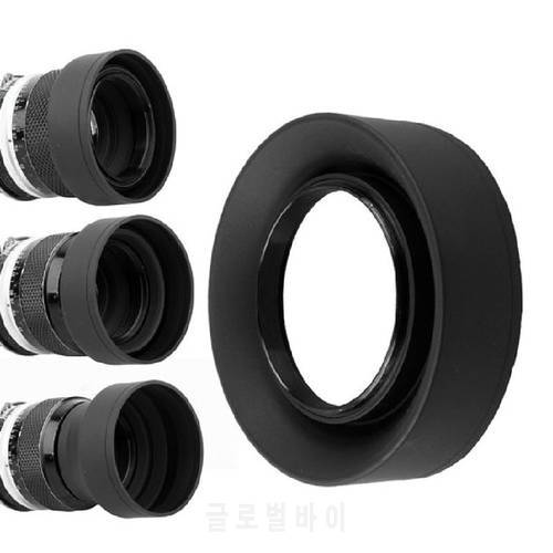 Lens Hood Rubber Collapsible Wide-Angle 3 Stage 49/52/55/58/62/67/72/77mm Camera Accessories Replacement Part
