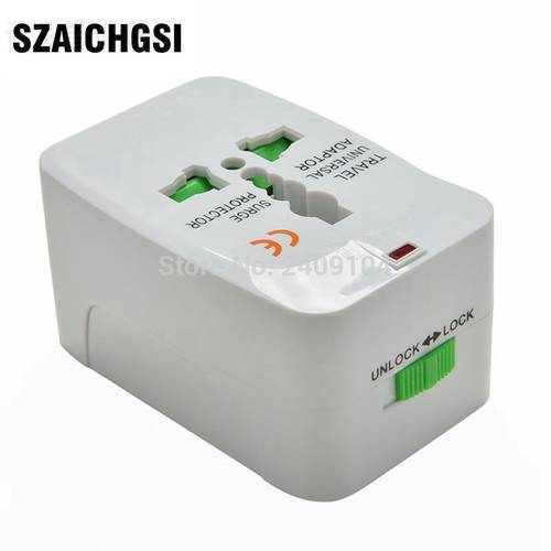 SZAICHGSI World Wide Travel Plug Adapter All in 1 AC Power Charger Electrical Plug Adapter for AU EU UK US Plug Retail Package
