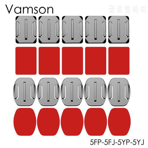 Vamson Adhesive Mounts 3M Sticky For GoPro Hero 11 10 9 8 7 6 5 4 For DJI OSMO for Insta360 X3 ONE X2 Curved Flat Mounts VP106