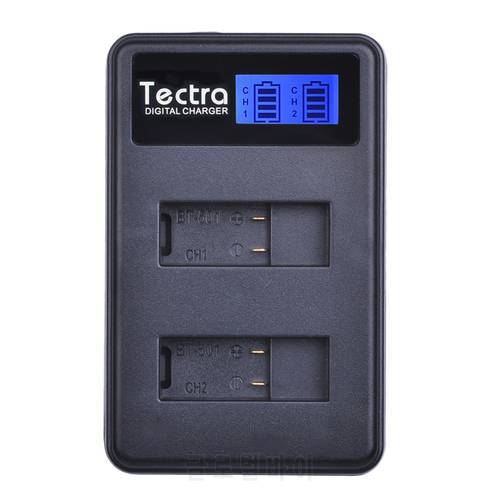 Tectra High Quality AHDBT-501 AHDBT 501 LCD USB Dual Charger for GoPro Hero 5 Sports Action Cameras