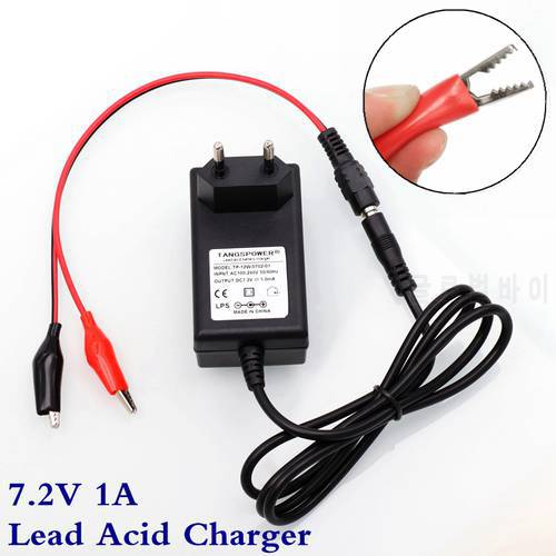 7.2V 1A Lead Acid Battery Charger For Car Scooter Motorcycle 6V Lead Acid Battery 7.4V Charger