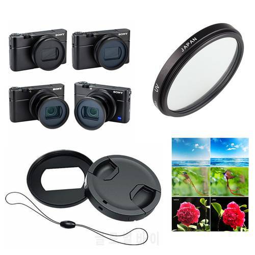 52mm UV Filter & Filter Mount Adapter lens cap keeper for Sony RX100 Mark VII VI RX100M7 RX100M6 Digital Camera
