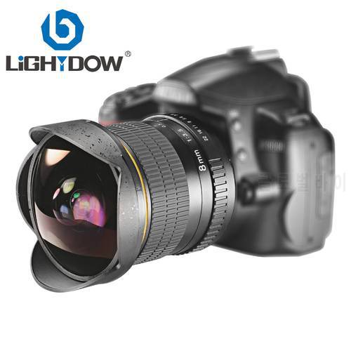 Lightdow 8mm F3.0 Ultra Wide Angle Fisheye Lens for Nikon DSLR Cameras D3100 D3200 D5200 D5500 D7000 D7200 D7100 D7300 D7500